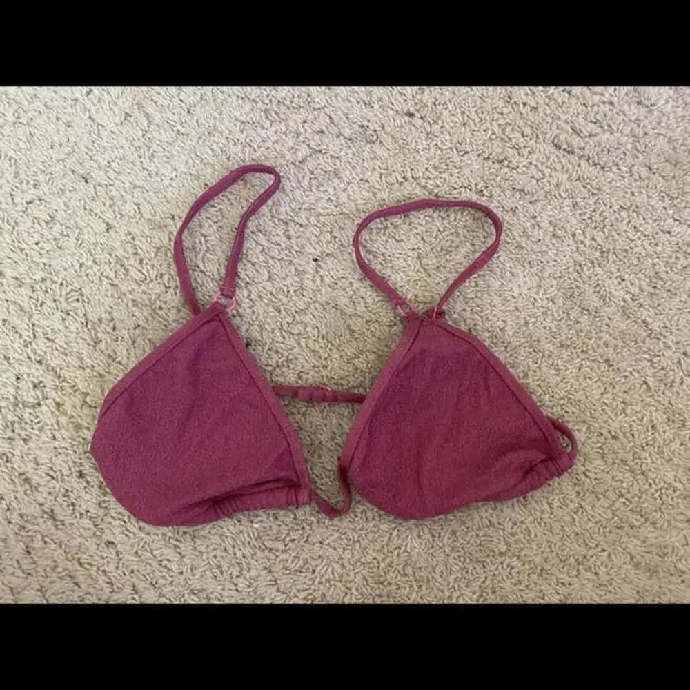 L.A. Hearts by PacSun Shimmering Pink Bikini Top - Size L - Chic Berry Color - Picture 1 of 3